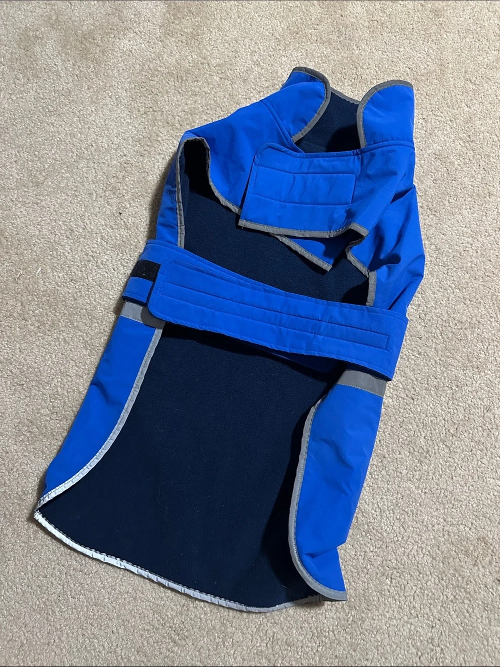 Lands' End Royal Blue Reflective Dog Jacket